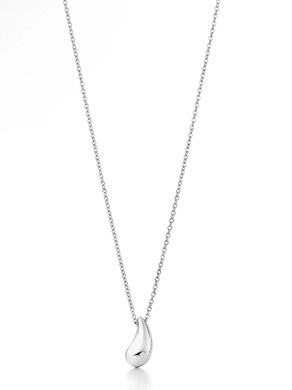 Pre loved Tiffany & Co. Elsa Peretti Teardrop Pendant Necklace in Silver